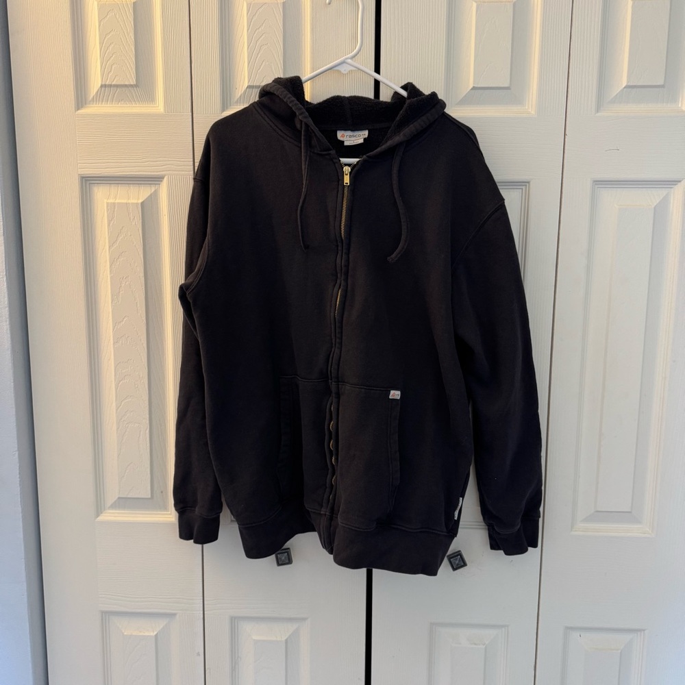 Men's Rasco Fire Resistant Full Zip Hoodie, Navy, Size L - Picture 2 of 9